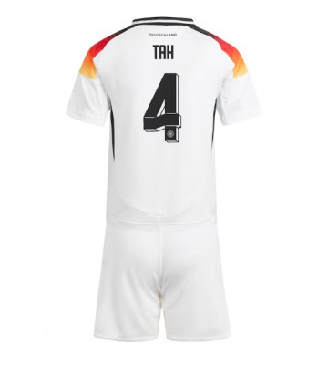 Alemania Jonathan Tah #4 Primera Equipación Niños Eurocopa 2024 Manga Corta (+ Pantalones cortos)